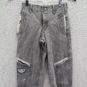 Vintage 90's Levi's Sport Jeans Kids 8 Acid Wash Zip Pockets Elastic Button Snap